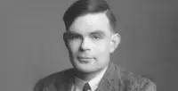 Portrait of Alan Mathison Turing. Photo credit: Walter Stoneman, Royal Society 1951